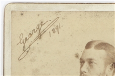 1891 KING GEORGE V SIGNED CABINET CARD PHOTO