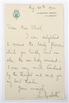 QUEEN ELIZABETH II HANDWRITTEN SIGNED THANK YOU LETTER 