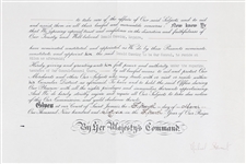QUEEN ELIZABETH II SIGNED ROYAL DOCUMENT