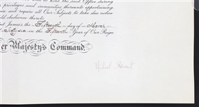 QUEEN ELIZABETH II SIGNED ROYAL DOCUMENT