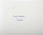 KING HUSSEIN OF JORDAN SIGNED PHOTOS