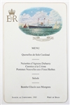 QUEEN ELIZABETH II HMY BRITANNIA PHOTO MENU & SIGNATURE