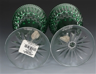 WATERFORD CRYSTAL LANGUAGE OF JEWELS EMERALD GOBLETS