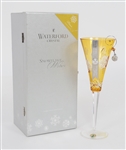 WATERFORD CRYSTAL LIMITED ED SNOWFLAKE AMBER FLUTE
