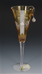 WATERFORD CRYSTAL LIMITED ED SNOWFLAKE AMBER FLUTE