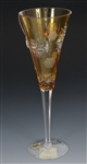 WATERFORD CRYSTAL LIMITED ED SNOWFLAKE AMBER FLUTE