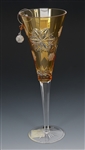 WATERFORD CRYSTAL LIMITED ED SNOWFLAKE AMBER FLUTE