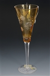 WATERFORD CRYSTAL LIMITED ED SNOWFLAKE AMBER FLUTE