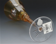 WATERFORD CRYSTAL LIMITED ED SNOWFLAKE AMBER FLUTE