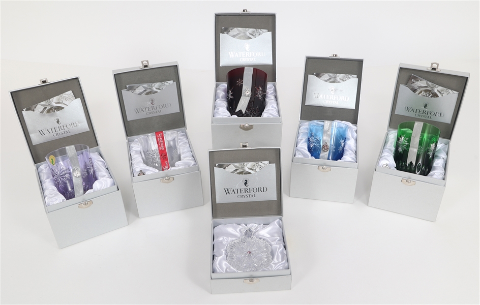WATERFORD CRYSTAL SNOWFLAKE WISHES TUMBLERS & ORNAMENT