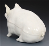 ROBERT HERON SCOTTISH WEMYSS WHITE POTTERY PIG