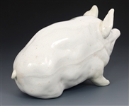ROBERT HERON SCOTTISH WEMYSS WHITE POTTERY PIG