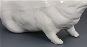 ROBERT HERON SCOTTISH WEMYSS WHITE POTTERY PIG