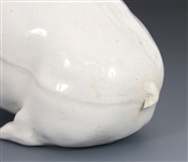 ROBERT HERON SCOTTISH WEMYSS WHITE POTTERY PIG