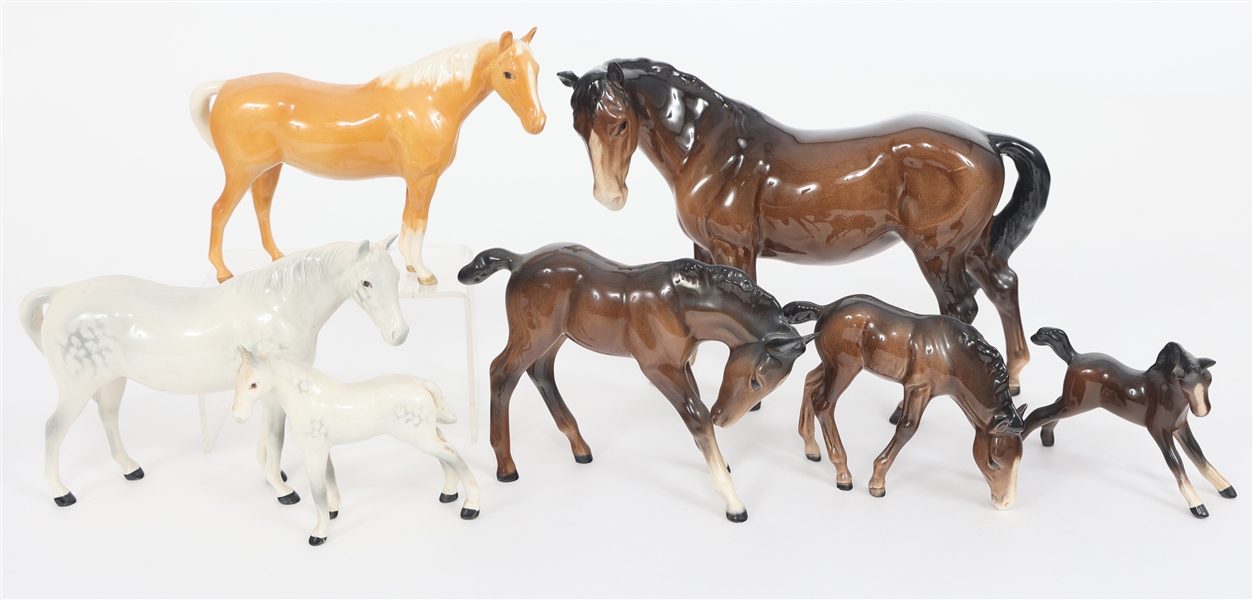BESWICK ENGLAND PORCELAIN HORSE FIGURINES