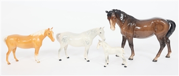 BESWICK ENGLAND PORCELAIN HORSE FIGURINES