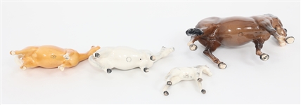 BESWICK ENGLAND PORCELAIN HORSE FIGURINES