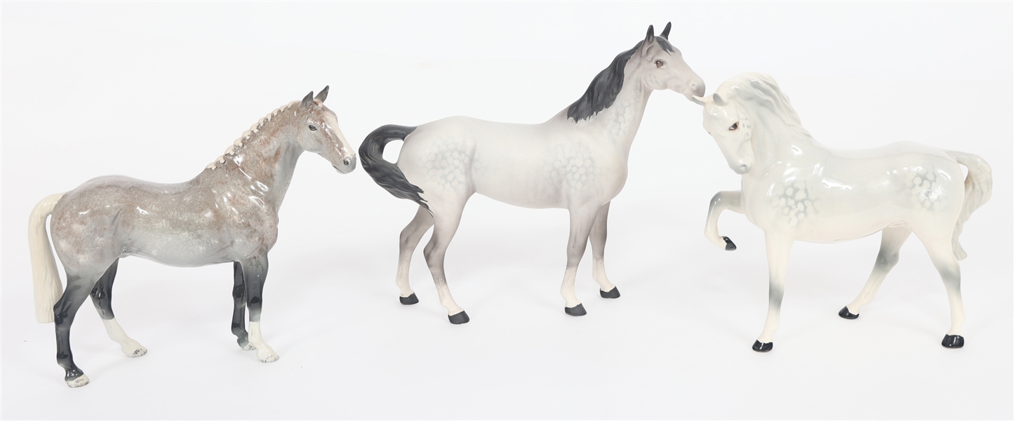BESWICK ENGLAND PORCELAIN HORSE FIGURINES