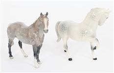 BESWICK ENGLAND PORCELAIN HORSE FIGURINES