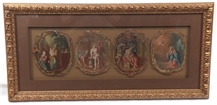 OIL ON CANVAS FOUR SCENES IN THE LIFE OF CHRIST
