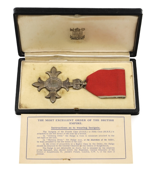 M.B.E. MOST EXCELLENT ORDER OF THE BRITISH EMPIRE MEDAL