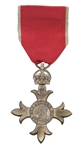M.B.E. MOST EXCELLENT ORDER OF THE BRITISH EMPIRE MEDAL