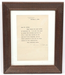US FIRST LADY ELEANOR ROOSEVELT SIGNED TYPED LETTER 