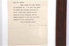 US FIRST LADY ELEANOR ROOSEVELT SIGNED TYPED LETTER 