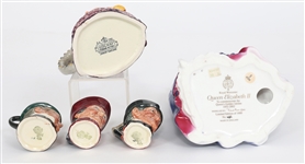 BRITISH PORCELAIN, POTTERY, LETTER OPENER & DESK CLOCK