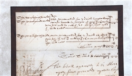 CHARLES HOWARD 2ND EARL NOTTINGHAM SIGNED MANUSCRIPT