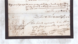 CHARLES HOWARD 2ND EARL NOTTINGHAM SIGNED MANUSCRIPT
