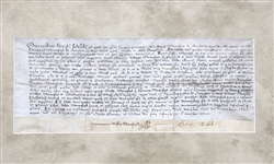 16th C. DEED MANUSCRIPT SIGNED WM & HENRY STANFORD