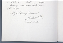 1918 KING GEORGE V & PRINCE EDWARD SIGNED DOCUMENT 