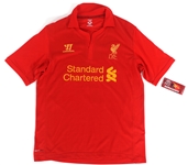 STEVEN GERRARD LUIS SUAREZ SIGNED SOCCER JERSEYS