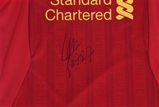 STEVEN GERRARD LUIS SUAREZ SIGNED SOCCER JERSEYS