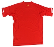 STEVEN GERRARD LUIS SUAREZ SIGNED SOCCER JERSEYS