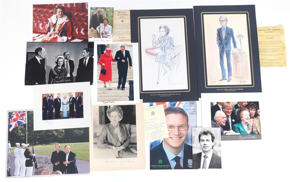 BRITISH PRIME MINISTERS POLITICIANS SIGNED PHOTOS & ART