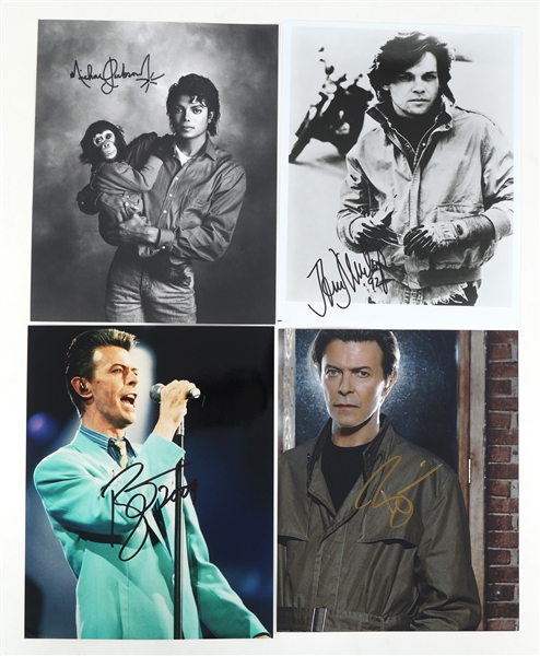 MUSCIAN AUTOGRAPHS - BOWIE, MICHAEL JACKSON, MELLENCAMP