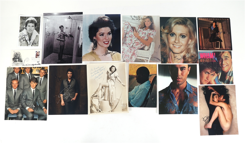 MUSICIAN AUTOGRAPHS - TWAIN, GROBAN, SPRINGSTEEN