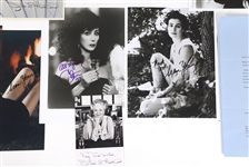 ACTRESS AUTOGRAPHS - CHER, YOUNG, & DE HAVILLAND 