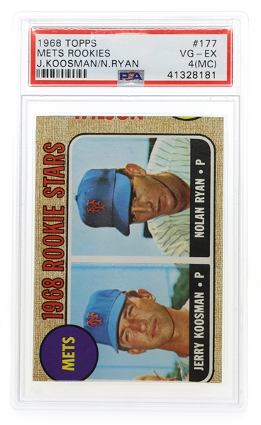 1968 TOPPS METS ROOKIES KOOSMAN RYAN #177 TRADING CARD