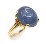 14K YELLOW GOLD STAR SAPPHIRE DOUBLET FASHION RING