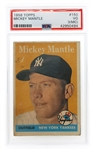 1958 TOPPS MICKEY MANTLE #150 BASEBALL CARD PSA GRADED