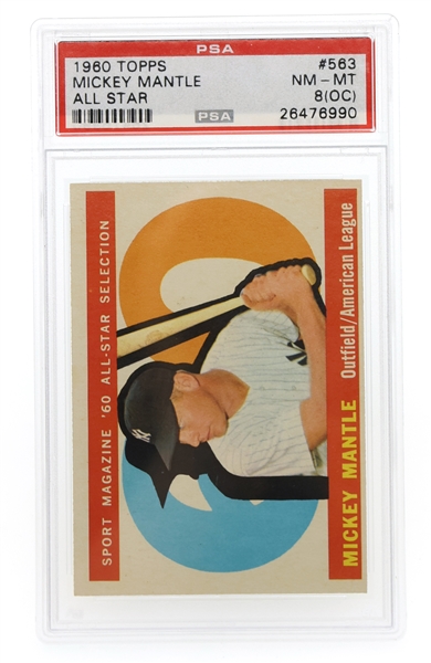 1960 TOPPS MICKEY MANTLE #563 BASEBALL CARD PSA GRADED