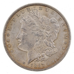 1887-P US SILVER MORGAN DOLLAR UNC COIN