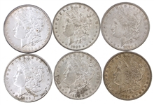1880s US SILVER MORGAN DOLLAR COINS