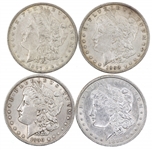 1890 1897 & 1898 US SILVER MORGAN DOLLAR COINS