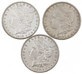 1900-P, 1900-O, 1902-O US SILVER MORGAN DOLLAR COINS
