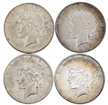 1926-S US SILVER PEACE DOLLAR COINS