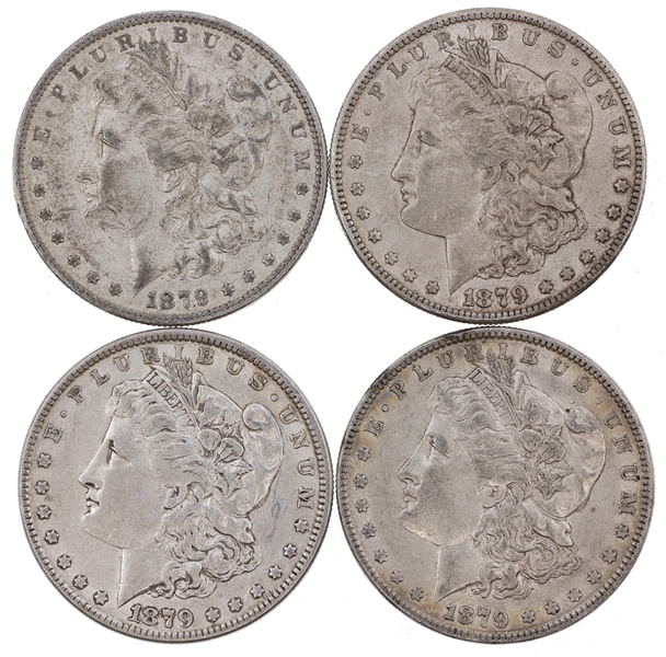 1879-O, S ,& P US SILVER MORGAN DOLLAR COINS